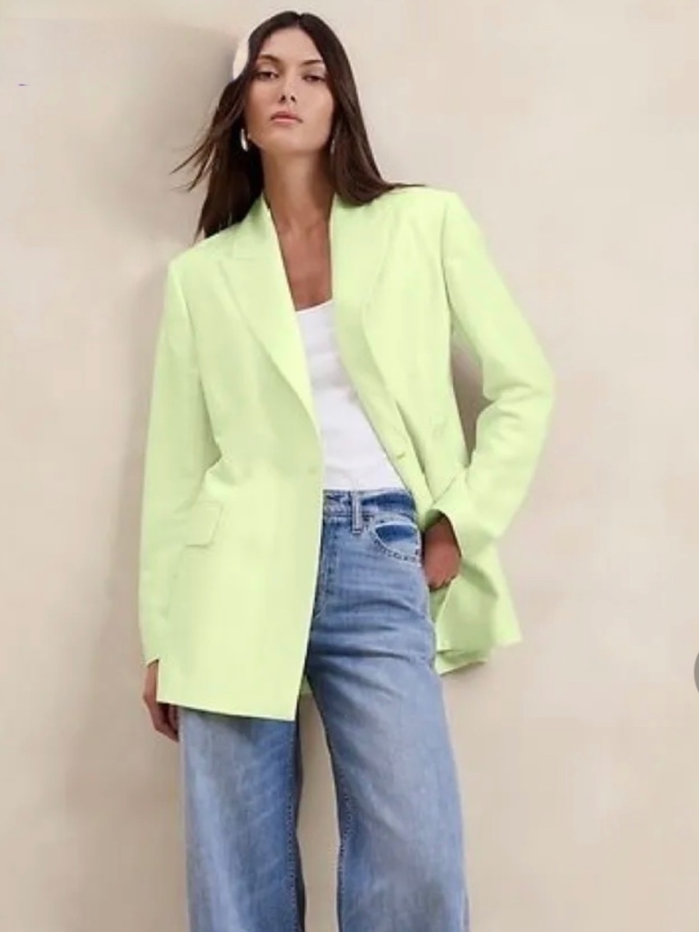 Banana Republic Linen Blend Blazer NWT